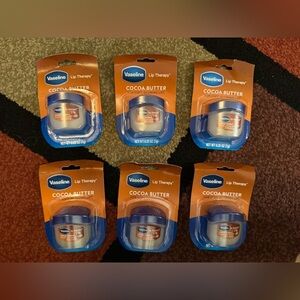6 Vaseline Lip Therapy Lip Balm Mini Cocoa Butter, 0.25 oz
